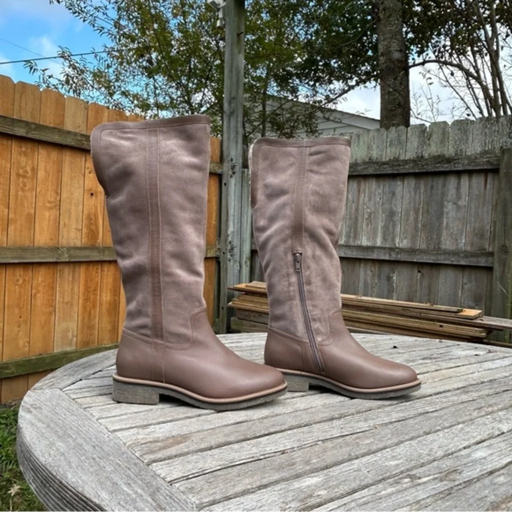 NWOT Charles David Taupe Over the‎ Knee Boots size 7 yarn boot